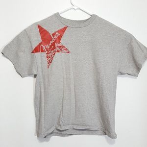 Fender Da Vinci T Shirt Short Sleeve Men's Size Large Vintage Grey